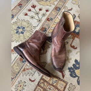 Mens Frye Brown Zip Up Boots sz 10